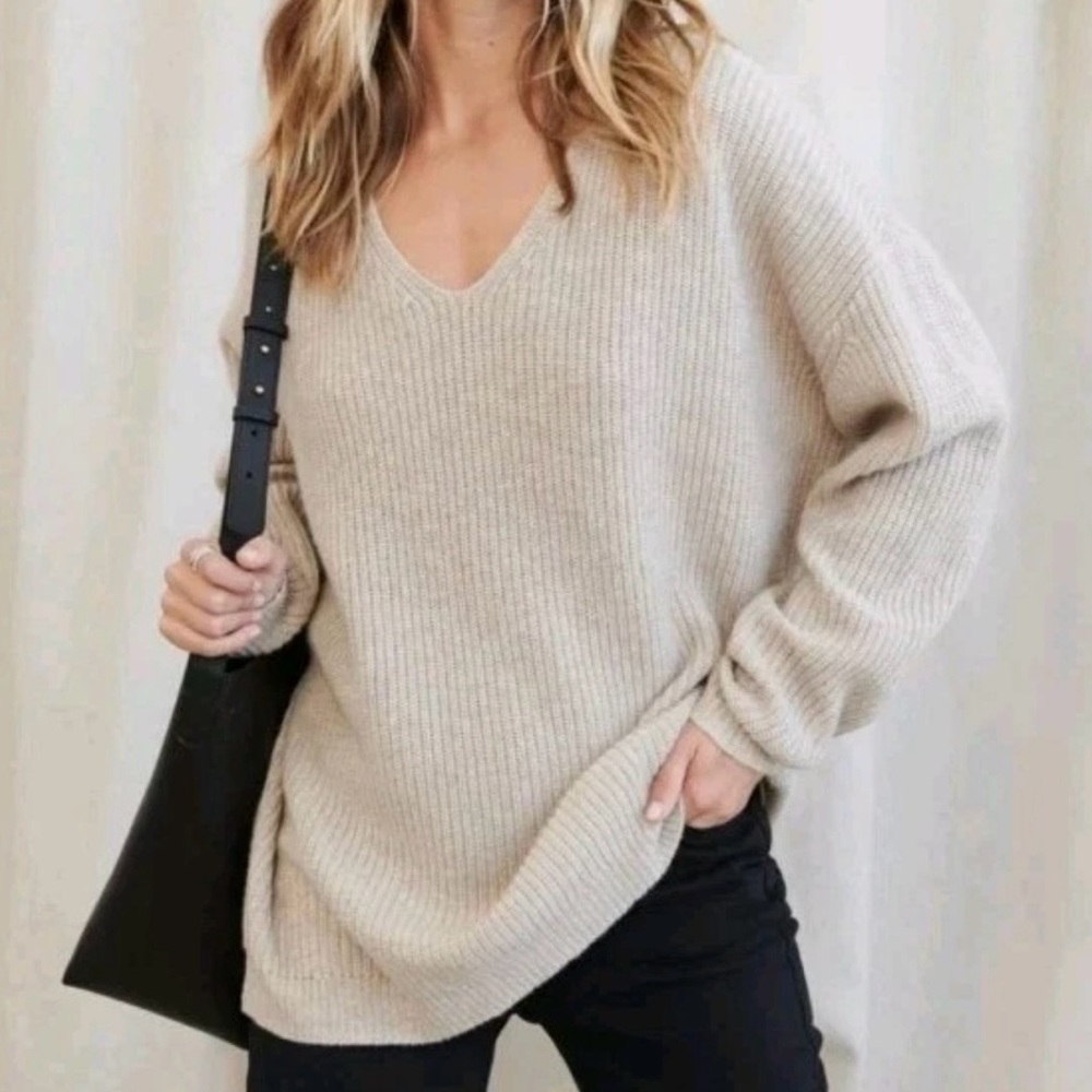 Jenni Kayne Cabin Cashmere Wool Oatmeal Large